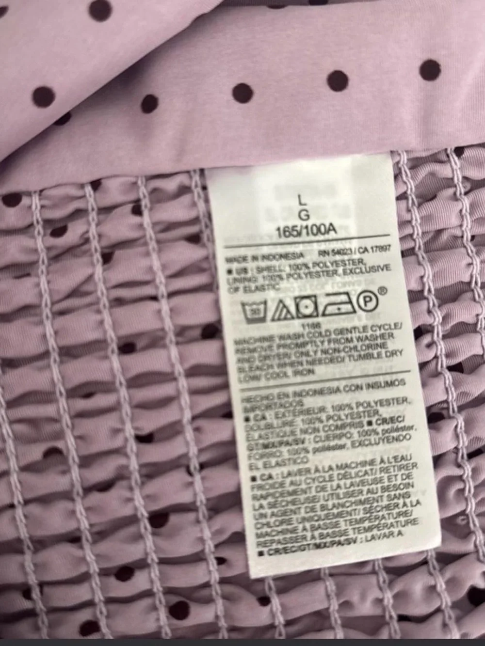 Old Navy Lilac Polka Dot Cami with Black Dots - Picture 6 of 6
